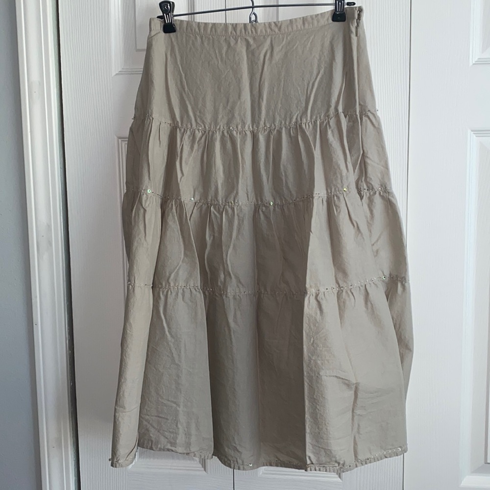 TALBOTS. BOHO SKIRT. SEQUINS AND BEADS. SIZE 4